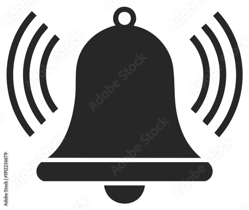 Alert Notification Bell Sound Icon Symbol Ringing Soundwave Audio Signal