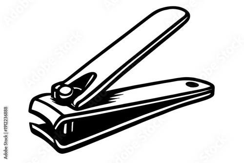 Nail Clipper Vector Icon Set - Professional Manicure and Pedicure Tool Illustrations - Classic Metal Nail Cutter Symbol for Personal Grooming, Hygiene, and Beauty Care - Isolated Line Art Graphics.