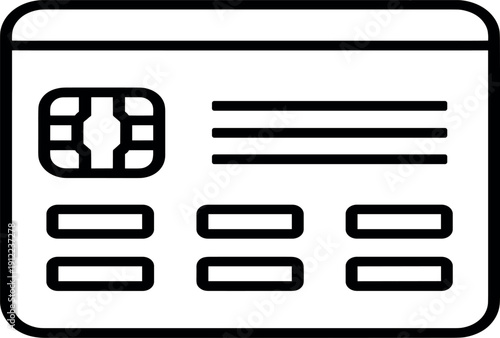 Credit card icon vector. in line style design on white background. vector illustration