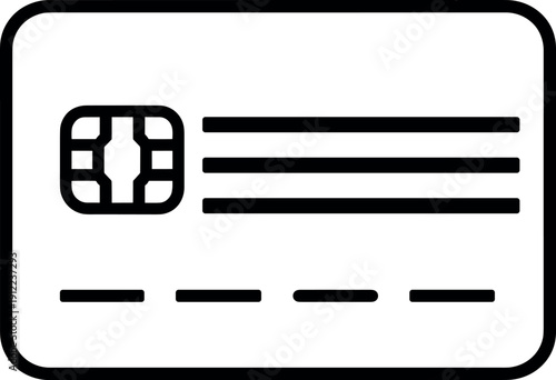 Credit card icon vector. in line style design on white background. vector illustration