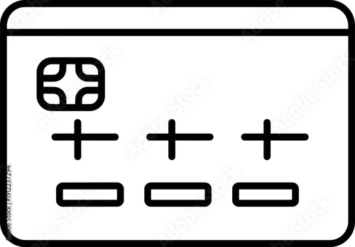 Credit card icon vector. in line style design on white background. vector illustration