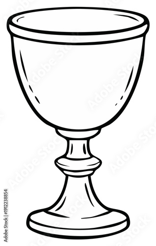 Illustration of a Simple Elegant Chalice or Goblet Symbol