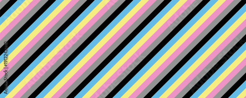 Colorful seamless pattern diagonal striped background with Polygender flag colors.Wallpaper vector.