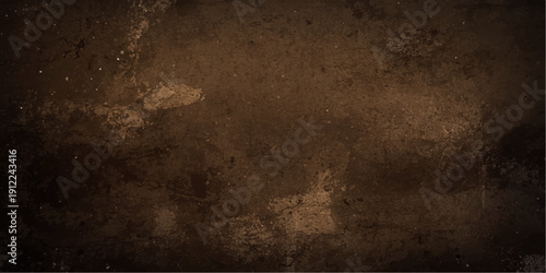 A dark aged parchment with a dirty brown grunge texture provides a vintage antique paper backdrop and rough ancient surface design for this retro wallpaper pattern