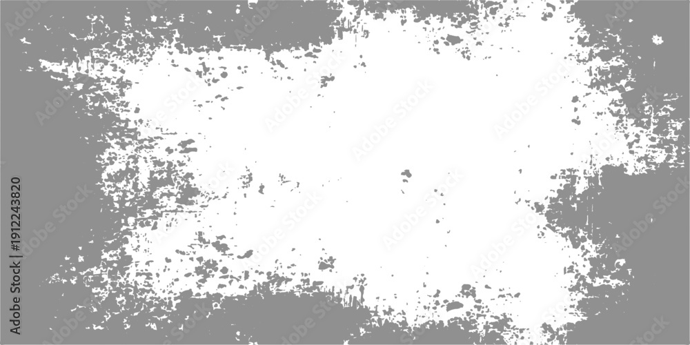 Fototapeta premium Abstract grunge background with a dirty ink splatter frame and vintage floral paint texture design elements in a black vector illustration pattern