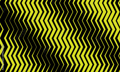 Complex Yellow and Black Zigzag Rhythm Pattern with Geometric Distortion and Vibrant High Impact Visual Style