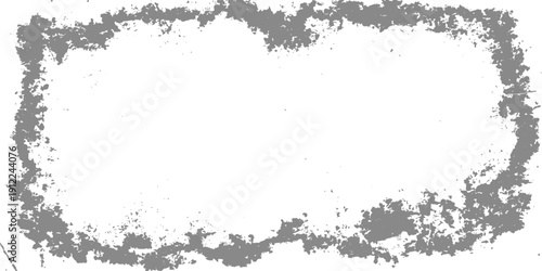 Vintage black ink splat and grunge floral border vector illustration featuring a dirty paint texture frame for your nature wallpaper design