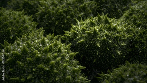 Green Plants With Spiky Texture in Close View During Early Morning Light