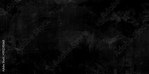 Abstract granular black wall texture with scratch, panorama dark grunge texture. Polished natural granite marble for ceramic digital wall tiles. black paper texture. black stone concrete wall design.
