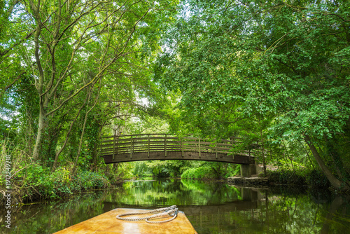 Фотография Wooden footbridge over the river Stour in Canterbury
