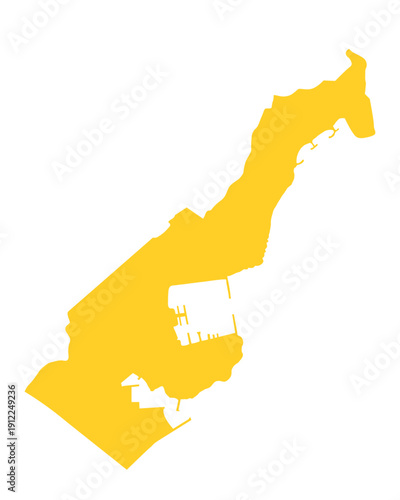 Wallpaper Mural Map of Monaco, sign silhouette. World Map Globe. Vector Illustration isolated on white background. Europe continent. Torontodigital.ca