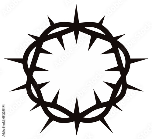 Crown of Thorns a religious Christian symbol of faith sacrifice and suffering vector illustration