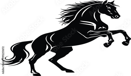 Pair of Canadian geese flying in flight with wings spread, migratory bird silhouettes for nature wildlife decor, cad drawing flat vector illustration, animal