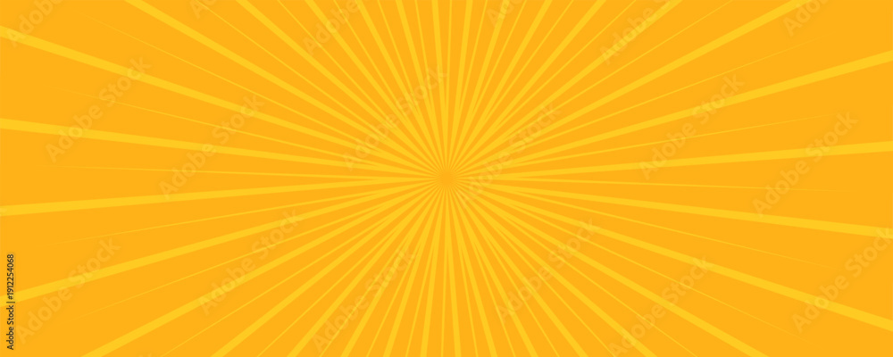 Fototapeta premium orange and yellow sunburst rays template background vector wallpaper for banners,website.