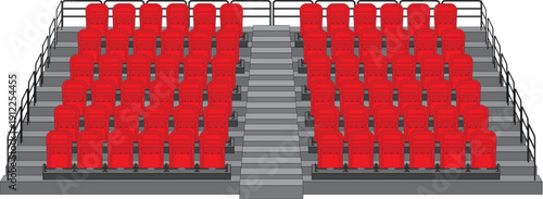 arena seats isolated on white