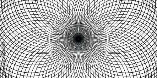 Swirl hypnotic black and white wave pattern. Monochrome abstract background. Vector flat geometric illustration.Template design for banner, website, template, leaflet, brochure, poster.