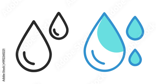 Water drop vector illustration: download free water droplet icon, clip art and graphic design asset now
