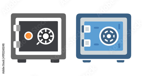 Two safes for security and protection of valuables and money in a home or business setting