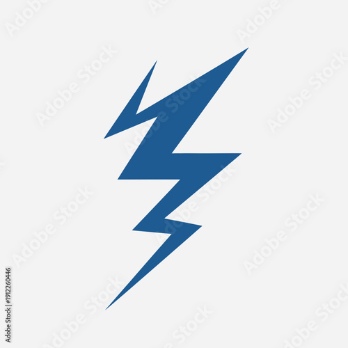 Blue lightning bolt symbol on a light gray background.