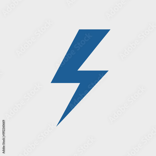 Free Download Blue lightning bolt symbol on a light gray background. - GFXLoad