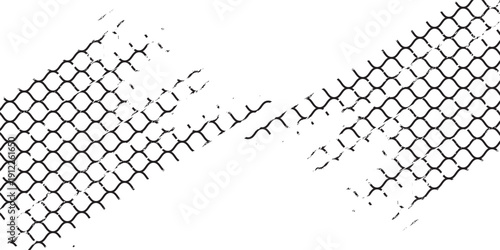 Mesh texture for fishing nets. Grunge pattern for sportswear or soccer goal, volleyball net, basketball hoop, hockey, athletics. Mesh background. Vector