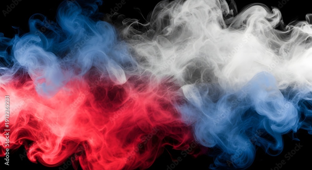 Obraz premium Red Blue Smoke