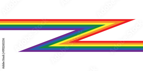 Flag LGBT ribbon icon, badge or button. Template design, vector illustration. Love wins. LGBT symbol in rainbow colors. Gay pride silk textile background.