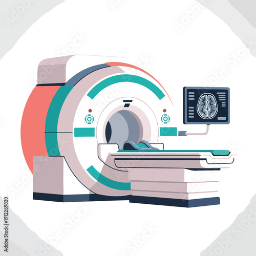 Advanced Medical Imaging Scan of Human Brain Using Modern Diagnostic Equipment in Clinic