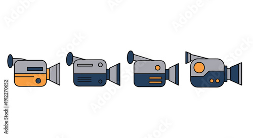 Video Camera Line graphic illustration