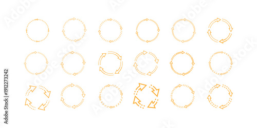 Refresh vector icon set black filled and outlined style. refresh, restart or reload vector symbol.