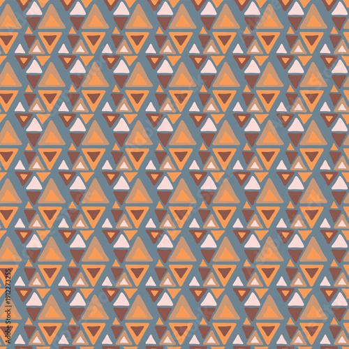 Wallpaper Mural Seamless pattern with triangle decoranive art print. Polygonal rainbow mosaic background. Abstract vector illustration. Triangular graphic Simple pattern geometric design for fabric, wallpaper. Torontodigital.ca