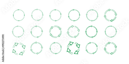 Refresh vector icon set black filled and outlined style. refresh, restart or reload vector symbol.