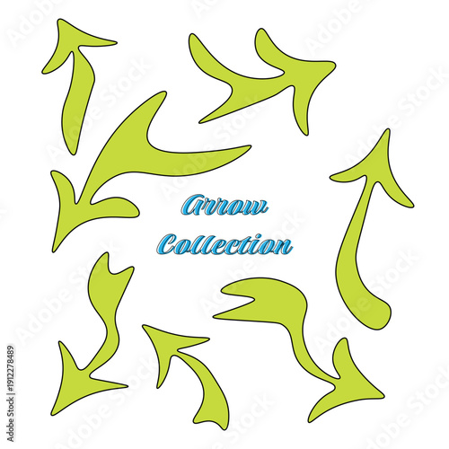 Business element icon in doodle style, arrow, infographic. Isolated vector illustration design. Hand drown business icon. Business idea concept.