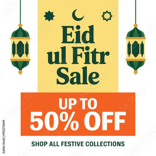 Eid ul Fitr Sale offers up to 50% off on festive collections.