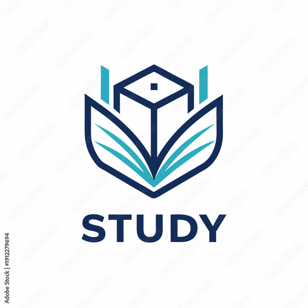 Naklejka premium Education logo design template