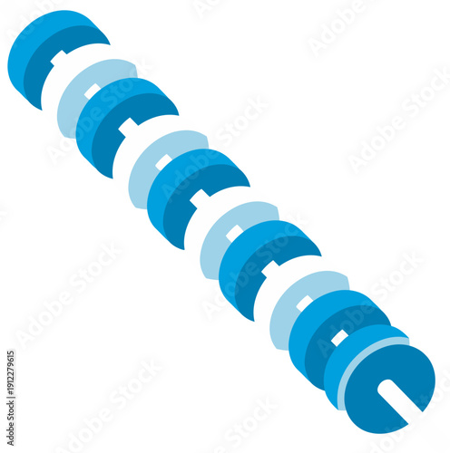 Professional blue and white swimming pool lane rope vector. High-quality aquatic racing divider design, ideal for swim club branding, competition pool layouts, and water sports center graphic assets.