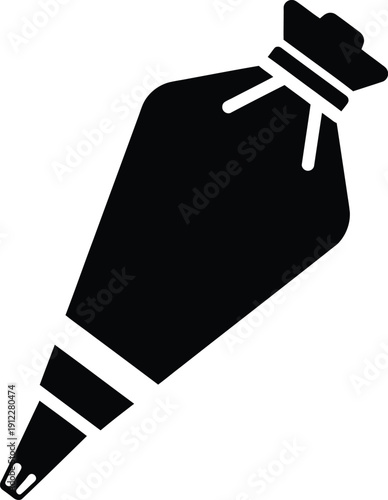 Black silhouette of a plastic squeeze bottle with a nozzle