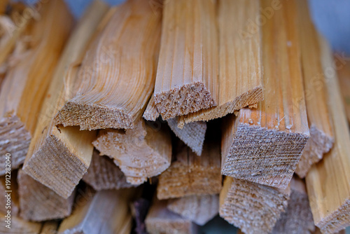 Kleiner Holzstapel Nahaufnahme 