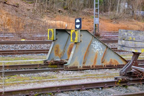 Prellbock für Bahn alt