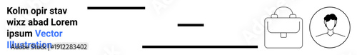 Career building, professional identity, personal branding, workplace readiness, job applications, career networks. Minimalist briefcase and person icon. Professional identity and career building