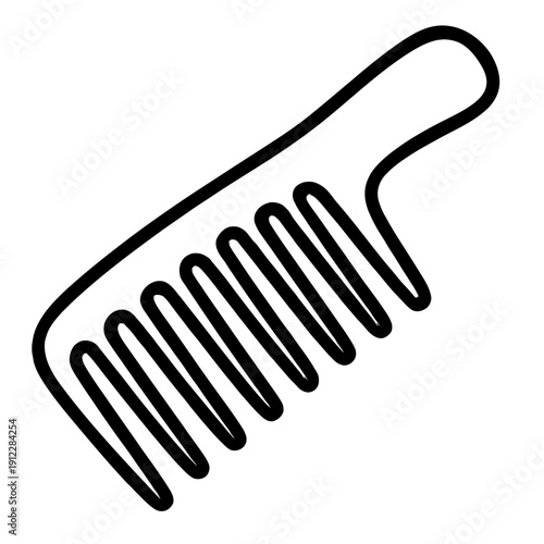 Hair Comb Vector Icon - Professional Barber and Beauty Salon Styling Tool for Personal Grooming, Haircare, Hygiene, and Fashion Graphic Design.