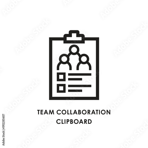 Minimalist Line Business Clipboard Icon