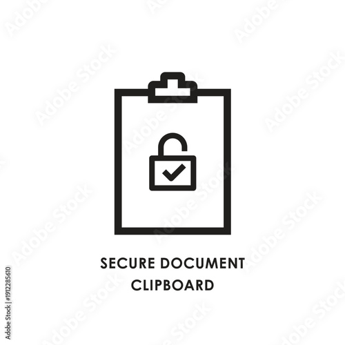 Minimalist Line Business Clipboard Icon