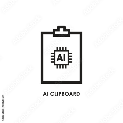 Minimalist Line Business Clipboard Icon