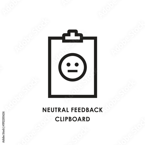 Minimalist Line Business Clipboard Icon