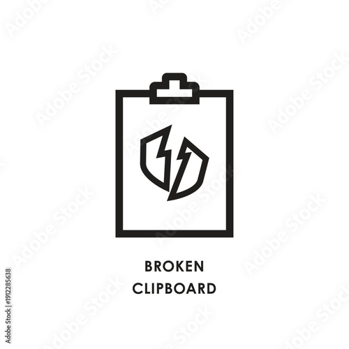 Minimalist Line Business Clipboard Icon