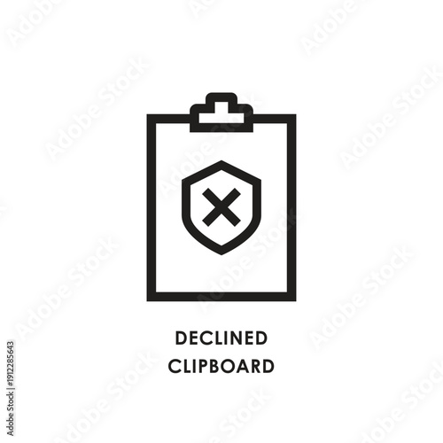 Minimalist Line Business Clipboard Icon