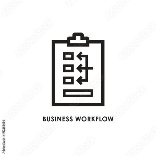 Minimalist Line Business Clipboard Icon