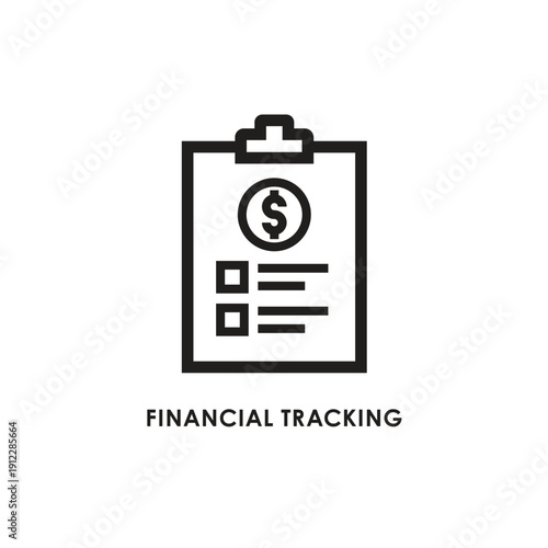 Minimalist Line Business Clipboard Icon