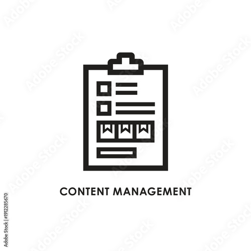 Minimalist Line Business Clipboard Icon